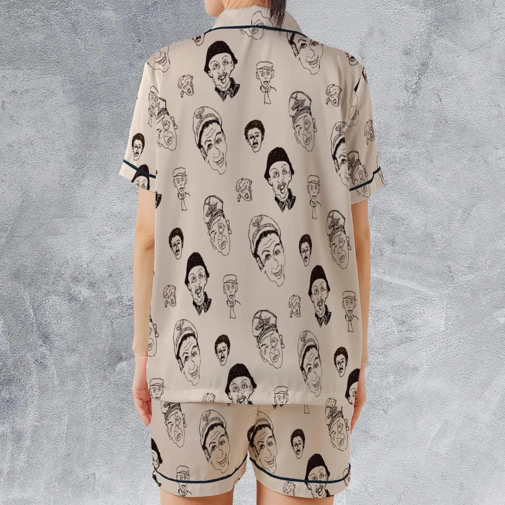 Retro Laughs Hogan's Heroes Satin Short-Sleeve Pajamas Set - 2