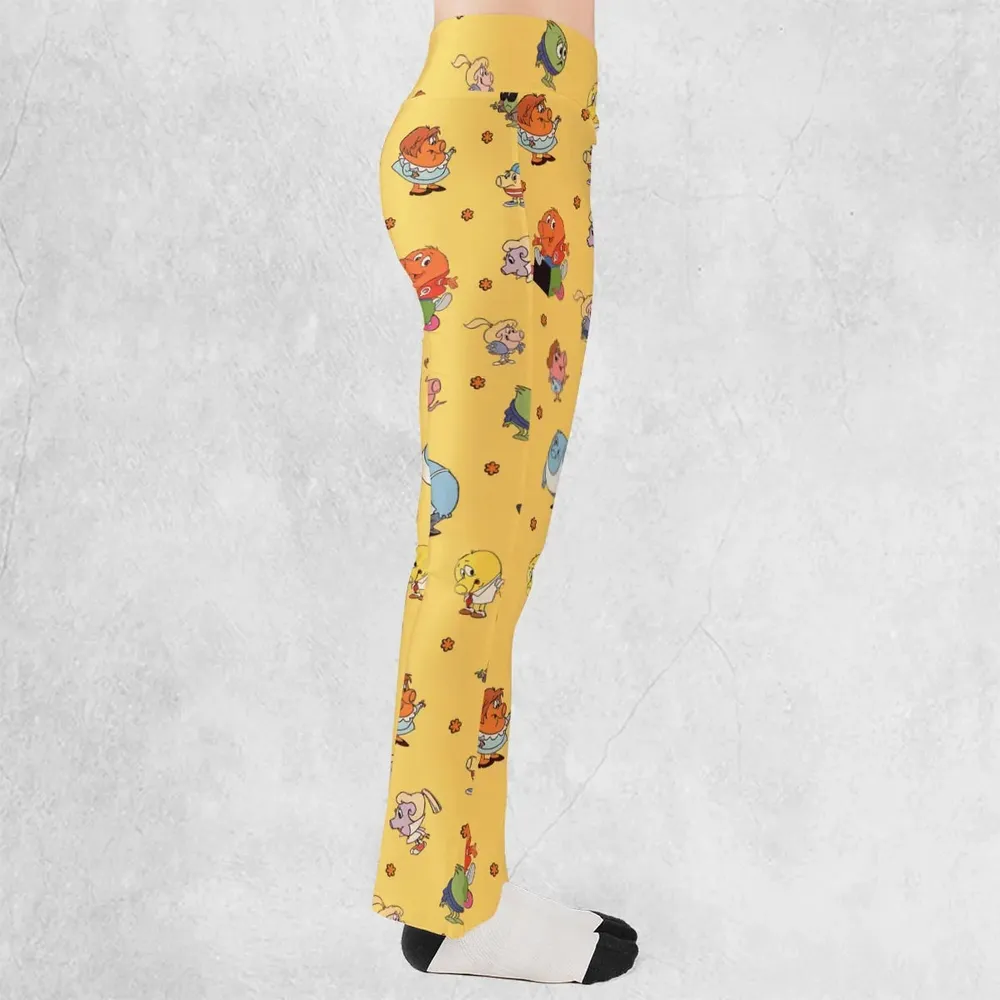 80s Arcade Game Qbert Flare Leggings - 2