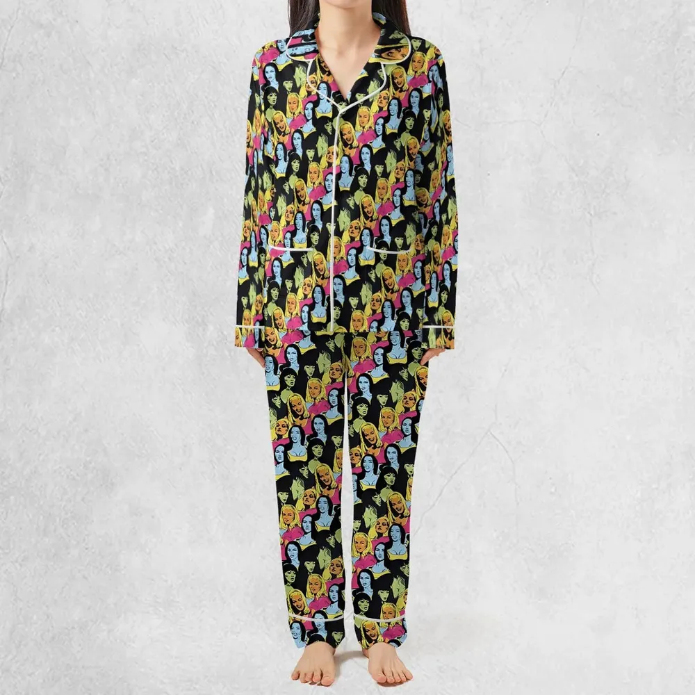 Retro Superwomen Belted Buckled and Booted Pajamas Set - 2