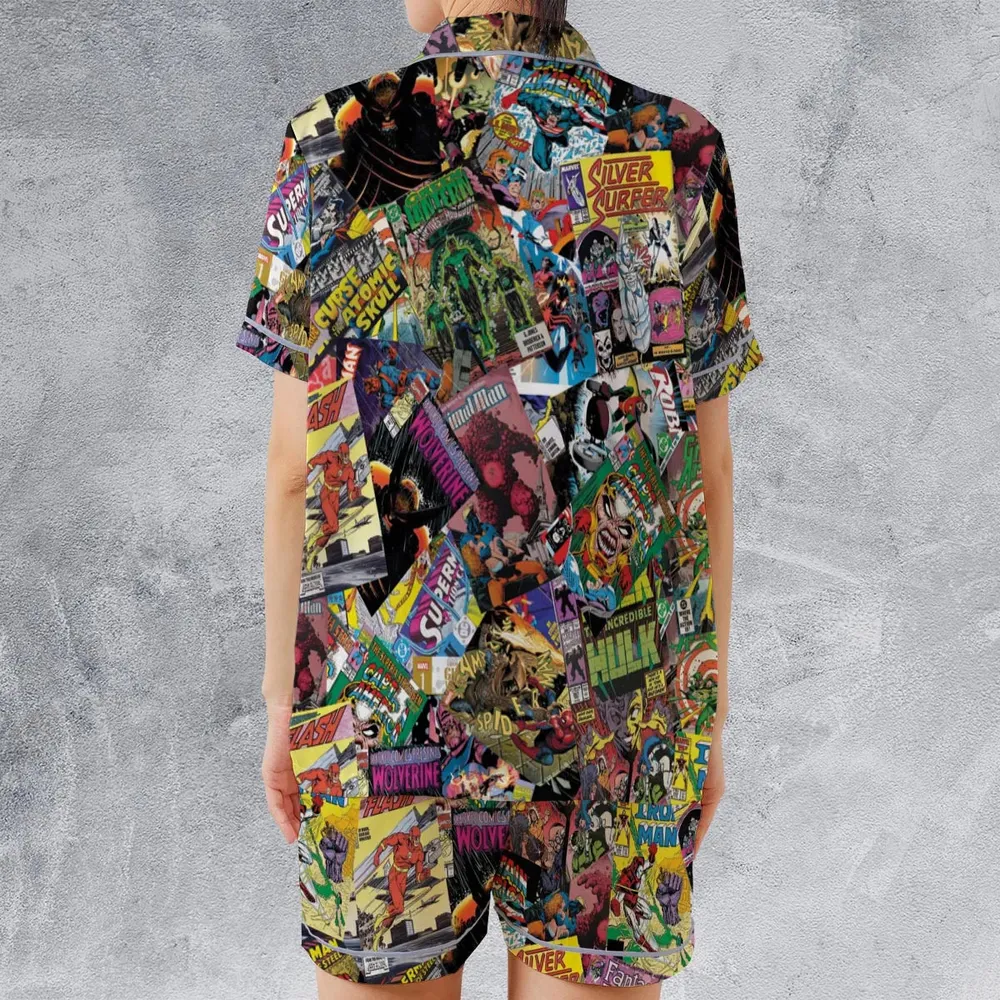 Springbok Games Satin Short-Sleeve Pajamas Set - 2