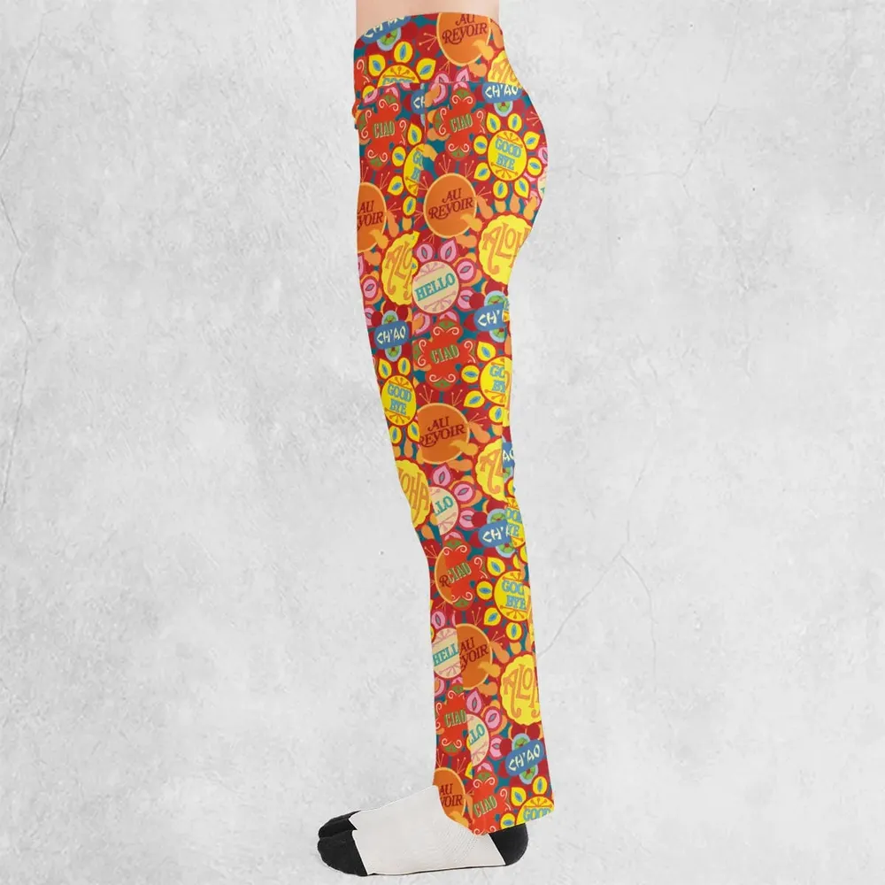It's a Small World Flowers Flare Leggings - 3