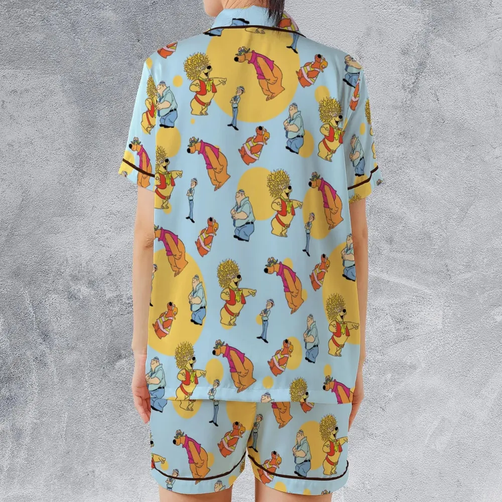 Help!... It's the Hair Bear Bunch! Satin Short-Sleeve Pajamas Set - 2