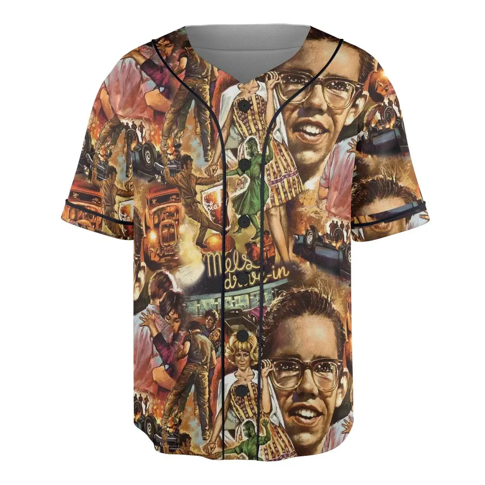 American Graffiti' cast on the movie Unisex Baseball Jersey - 3