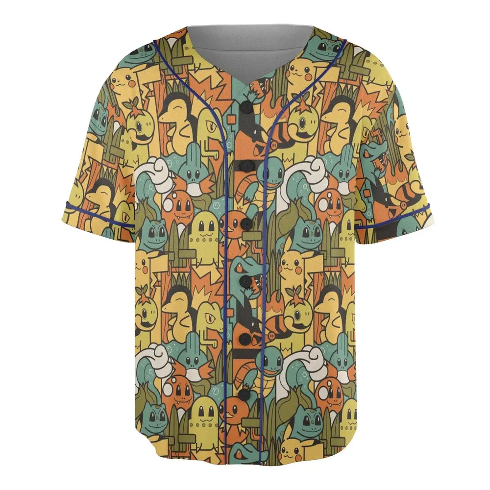 Power Starter Colors Pokemon Unisex Baseball Jersey - 3