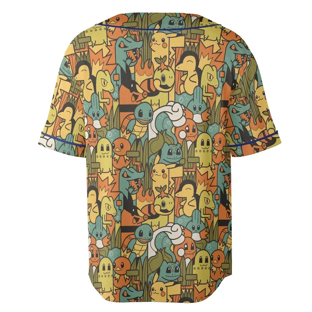 Power Starter Colors Pokemon Unisex Baseball Jersey - 4