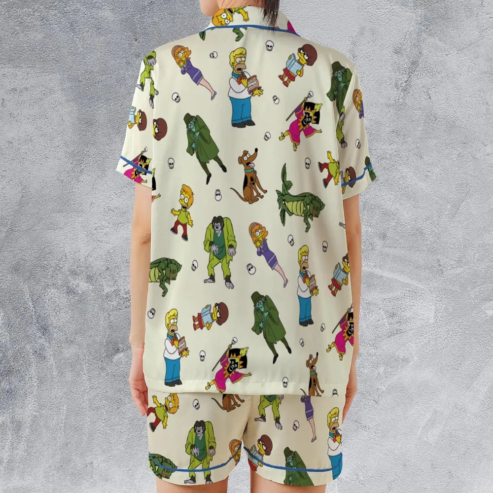 Mystery Simpsons Satin Short-Sleeve Pajamas Set - 2