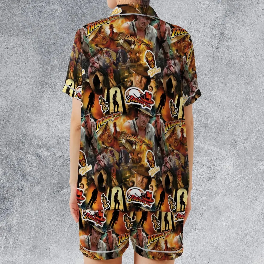 Indy Gear Indiana Jones Satin Short-Sleeve Pajamas Set - 2