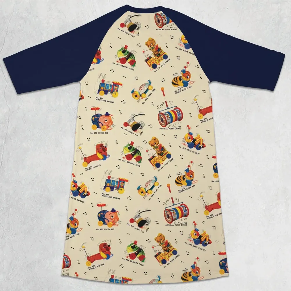 Vintage FP Toys 3/4 Sleeve Raglan Dress - 2