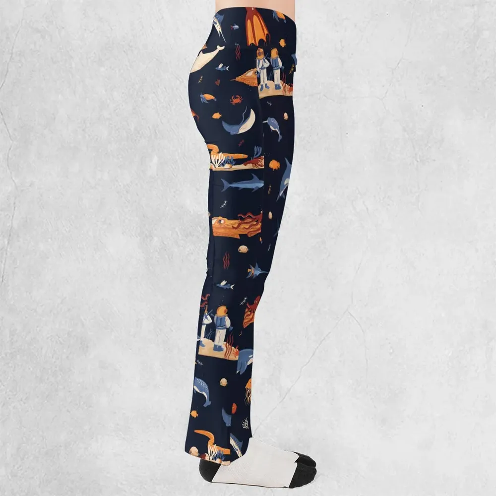 Around The Word Under The Sea Flare Leggings - 2