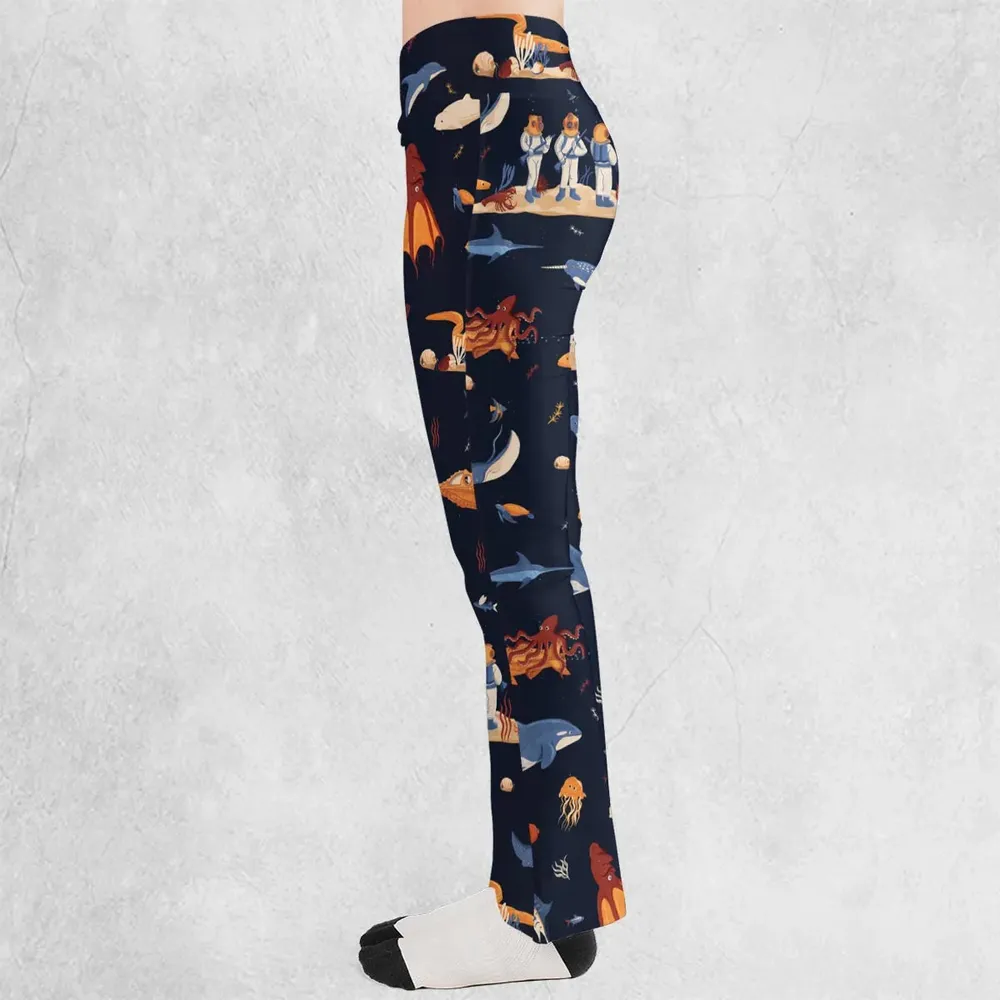 Around The Word Under The Sea Flare Leggings - 3