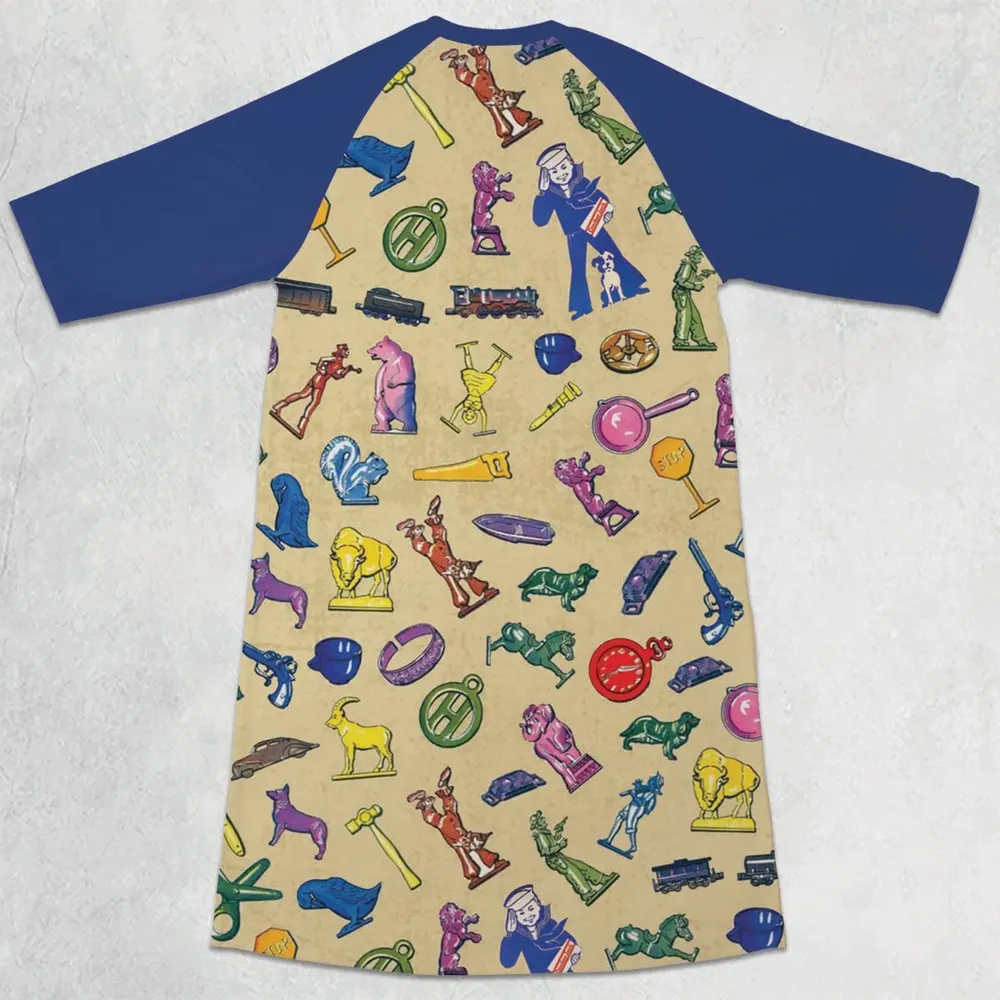 60s Cracker Jack Prizes 3/4 Sleeve Raglan Dress - 2