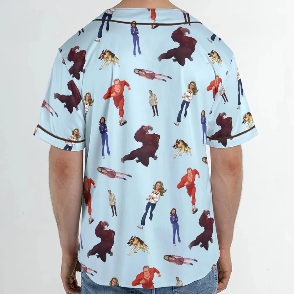 The Six Million Dollar Man and the Bionic Woman Unisex Baseball Jersey - 2