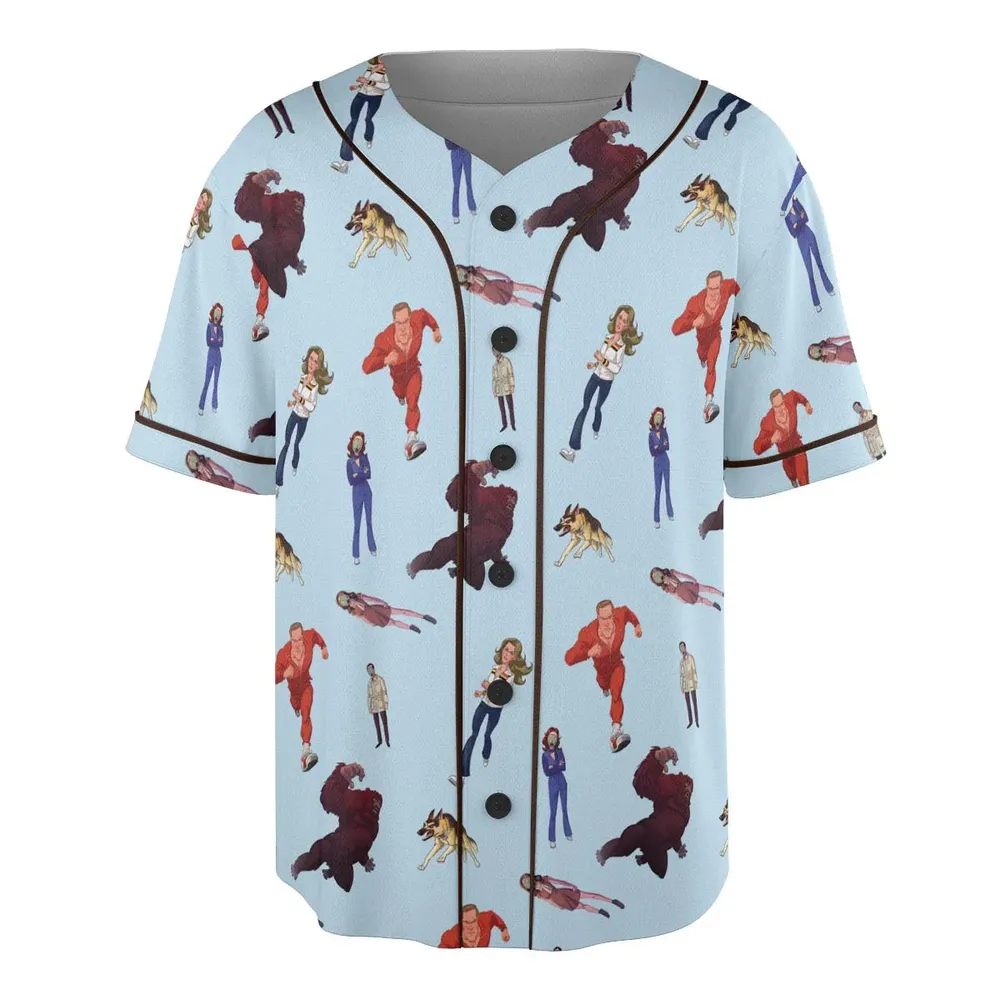 The Six Million Dollar Man and the Bionic Woman Unisex Baseball Jersey - 3