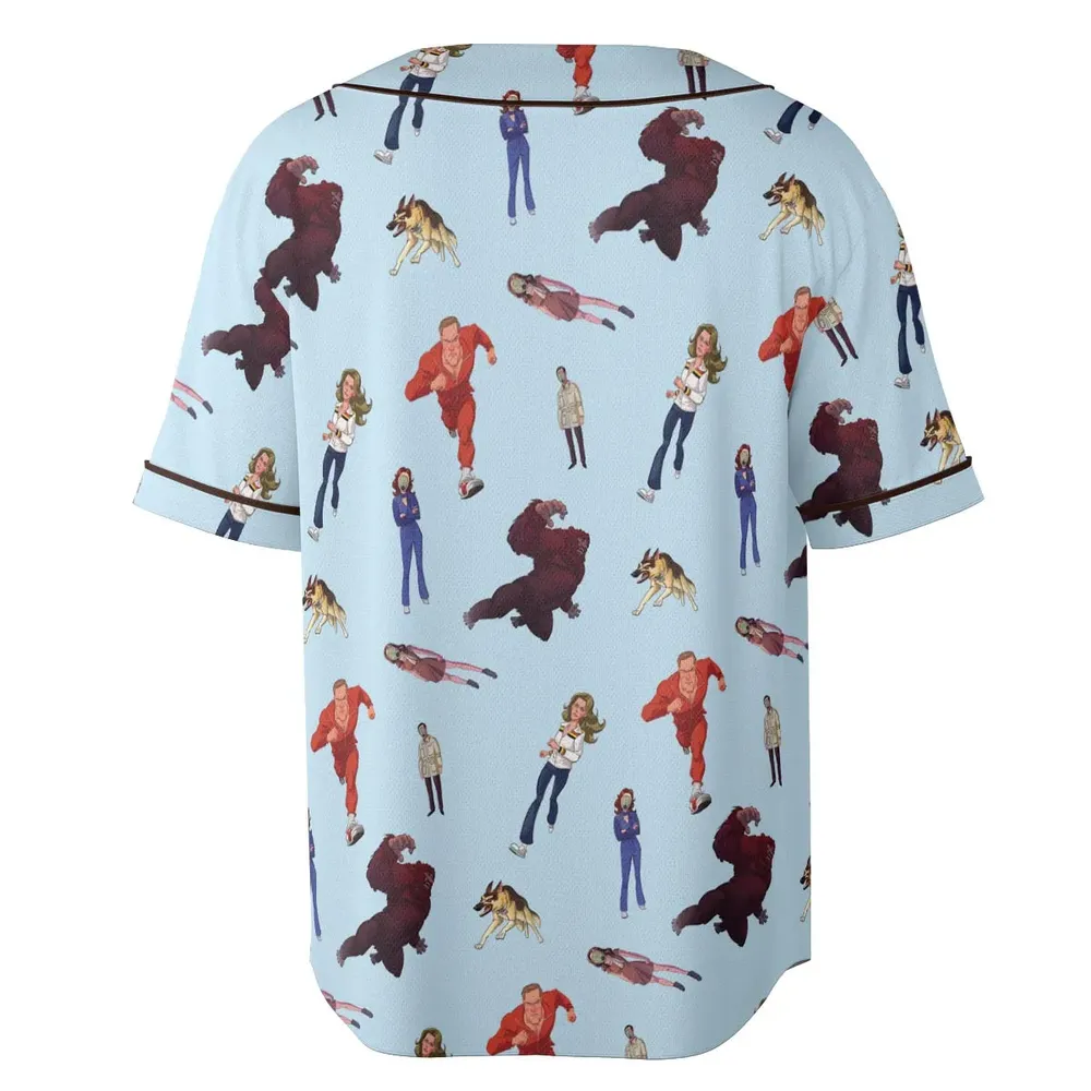 The Six Million Dollar Man and the Bionic Woman Unisex Baseball Jersey - 4