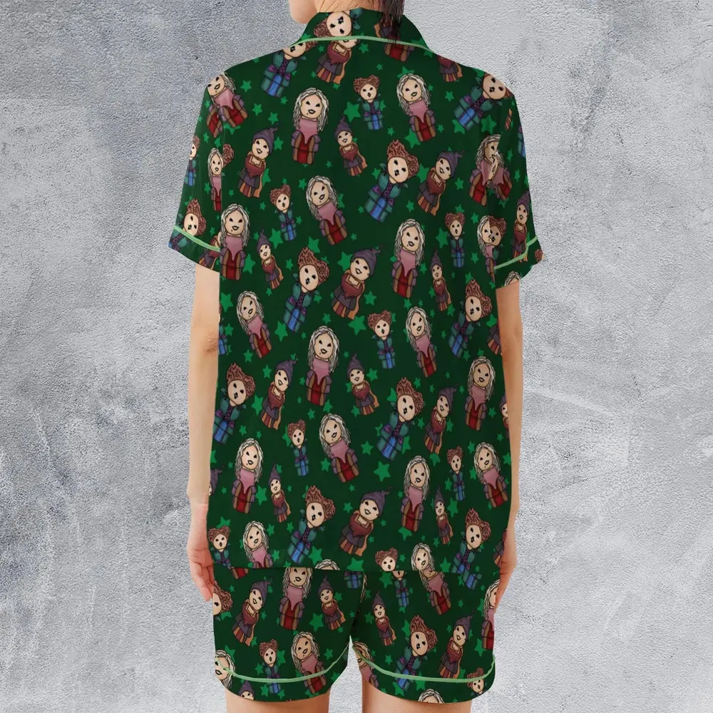 Hocus Pocus Little Witches Satin Short-Sleeve Pajamas Set - 2