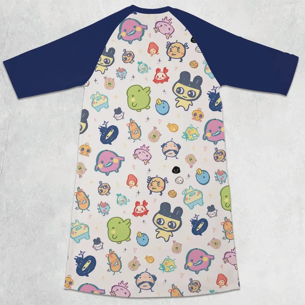 Digital Pets Tamagotchi 3/4 Sleeve Raglan Dress - 2