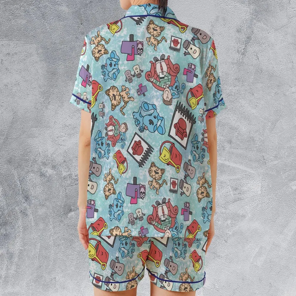 Blue's Clues Friend Party Satin Short-Sleeve Pajamas Set - 2