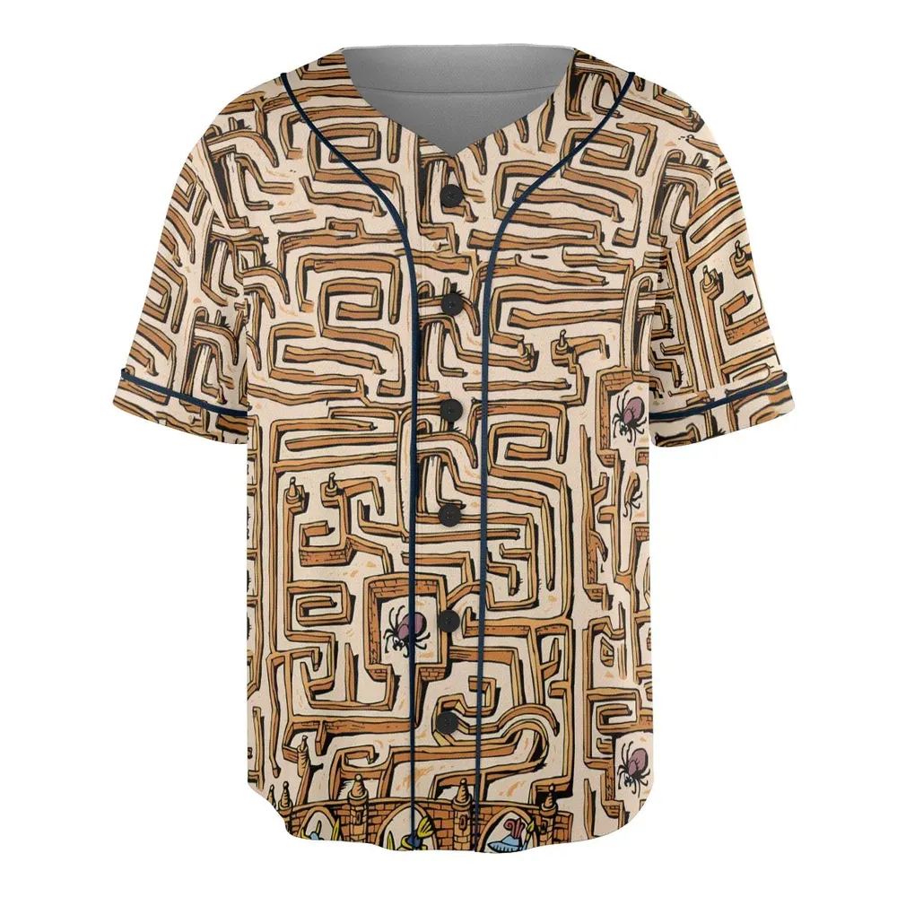 Fantasy Drip Labyrinth Unisex Baseball Jersey - 3