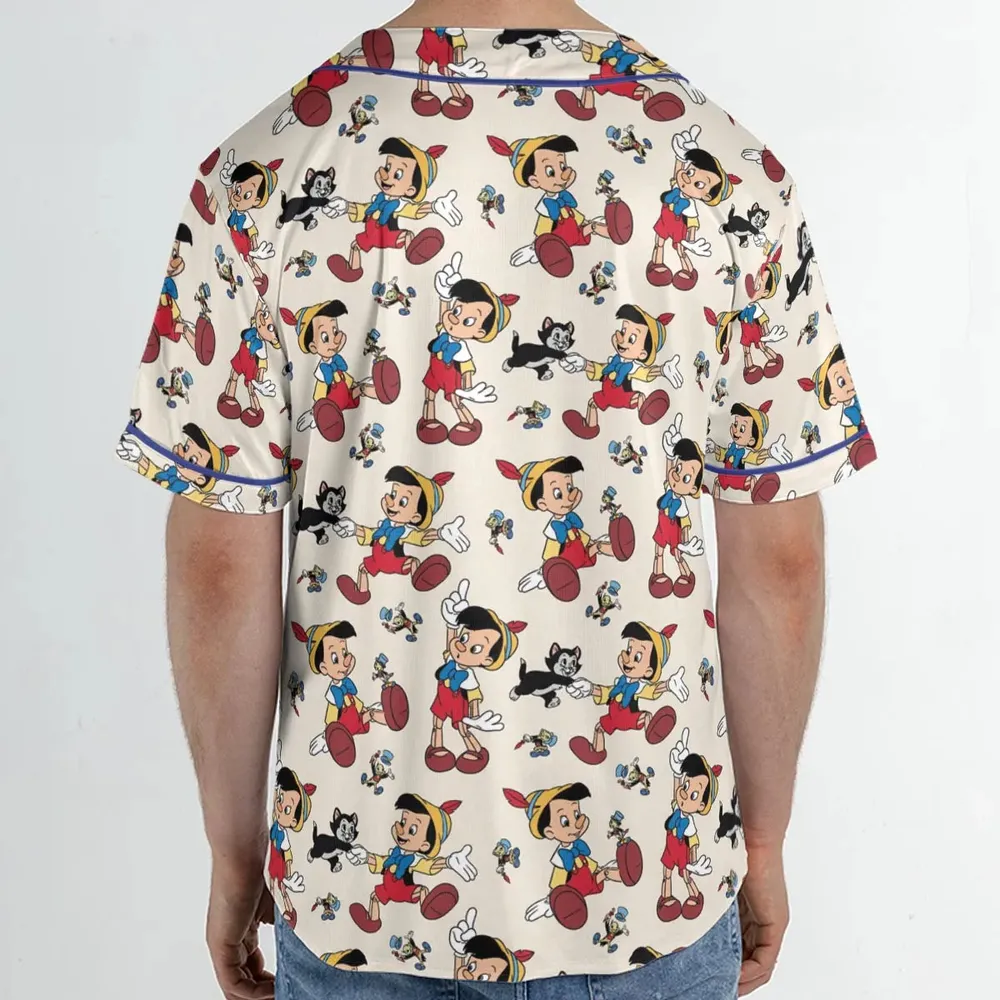 Whimsy Wear Pinocchio Unisex Baseball Jersey - 2