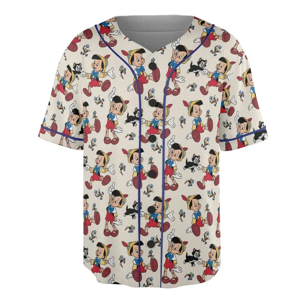 Whimsy Wear Pinocchio Unisex Baseball Jersey - 3
