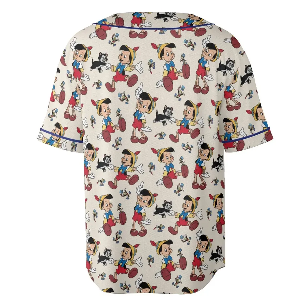 Whimsy Wear Pinocchio Unisex Baseball Jersey - 4