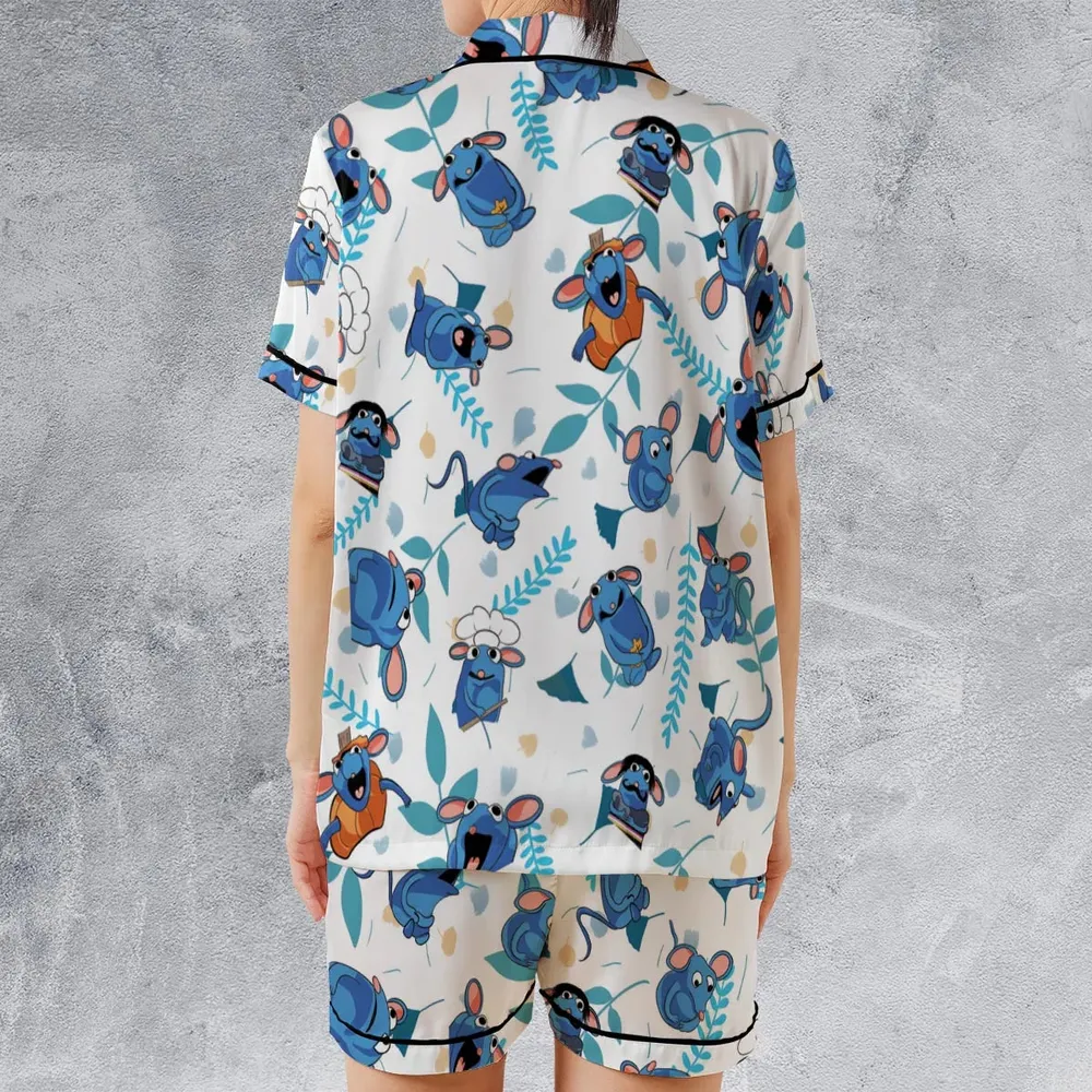 Cute Tutter Bear in the Big Blue House Satin Short-Sleeve Pajamas Set - 2