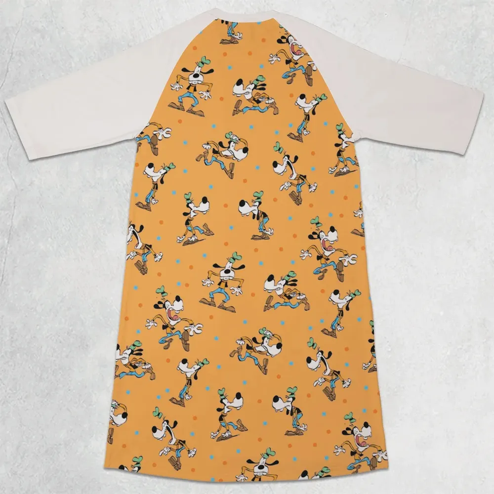 Gawrsh Cool Goofy 3/4 Sleeve Raglan Dress - 2