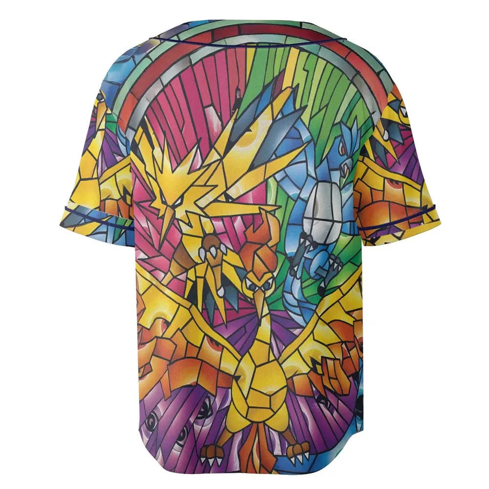 Legendary Birds Pokemon Unisex Baseball Jersey - 4