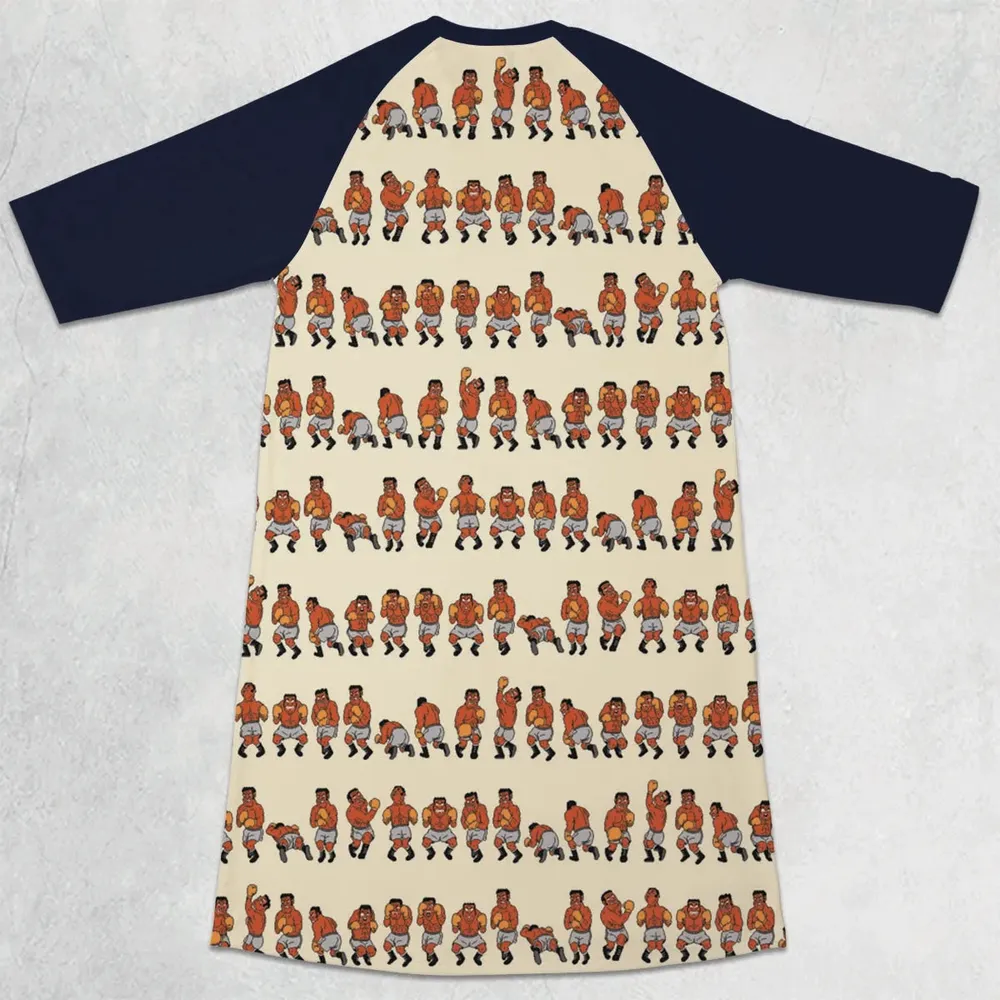 Mike Tyson's Punch-Out!! 3/4 Sleeve Raglan Dress - 2