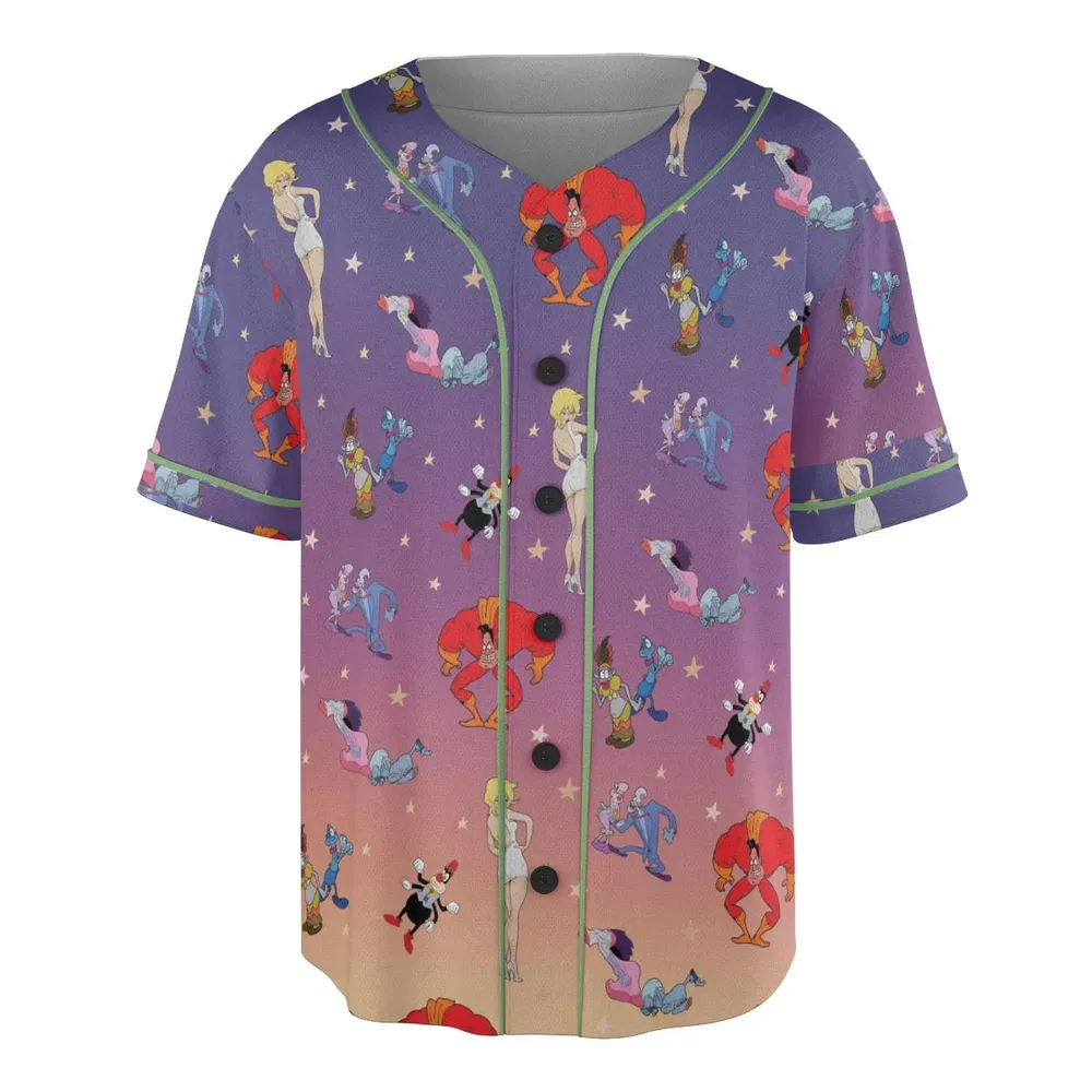 Cool World Cartoon Characters Unisex Baseball Jersey - 3