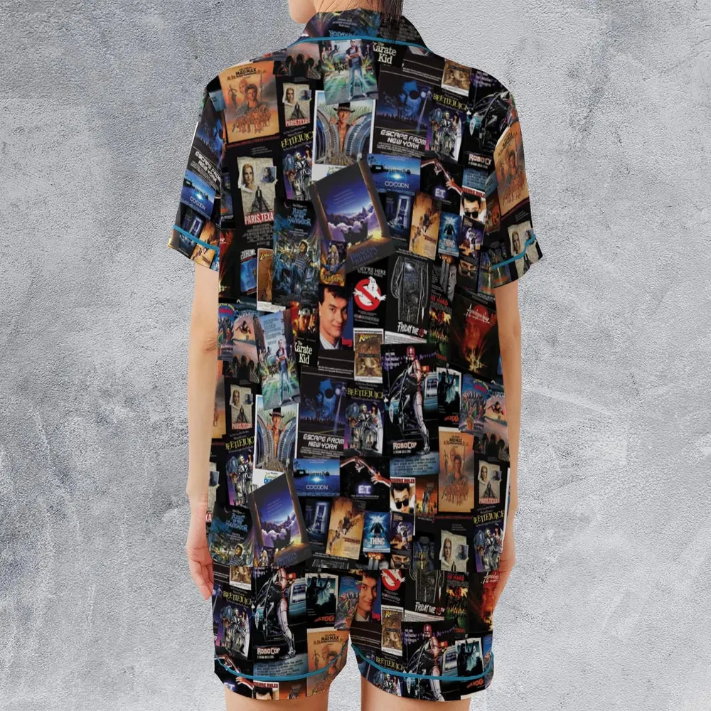 1980s Movie Satin Short-Sleeve Pajamas Set - 2