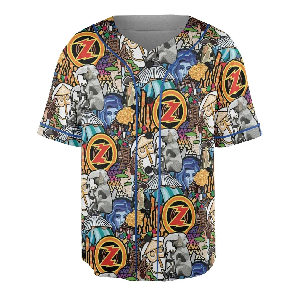 Ride Icon Collage Unisex Baseball Jersey - 3