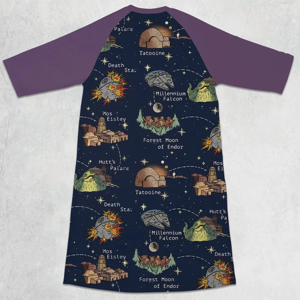 Points of Interest Star Wars 3/4 Sleeve Raglan Dress - 2