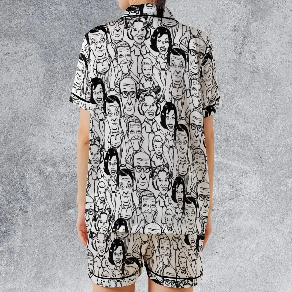 Vintage Dick Van Dyke Show Satin Short-Sleeve Pajamas Set - 2