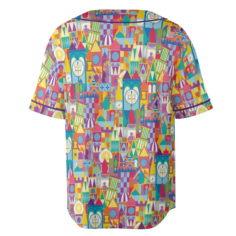 It's a Small World Unisex Baseball Jersey - 4