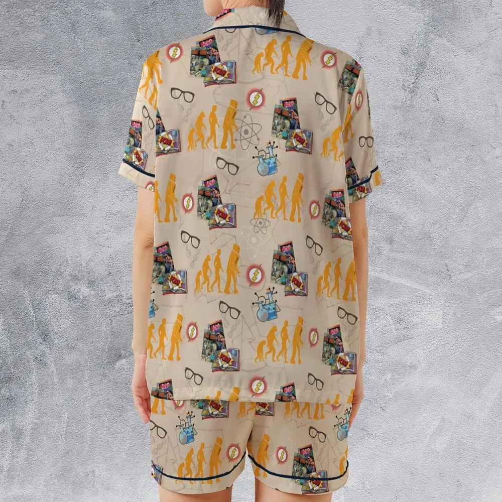 Geek Alert The Big Bang Theory Satin Short-Sleeve Pajamas Set - 2