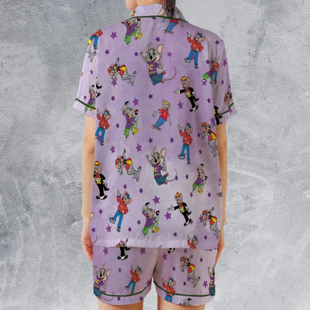 History Of Chuck Satin Short-Sleeve Pajamas Set - 2
