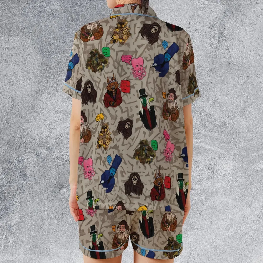 Look At Them Shine Mighty Boosh Satin Short-Sleeve Pajamas Set - 2