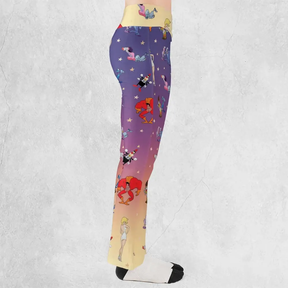 Cool World Cartoon Characters Flare Leggings - 2