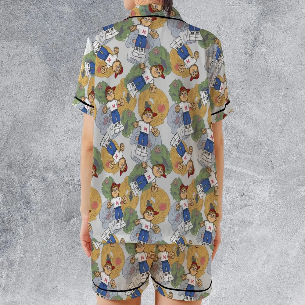 Mighty Max Monster Satin Short-Sleeve Pajamas Set - 2