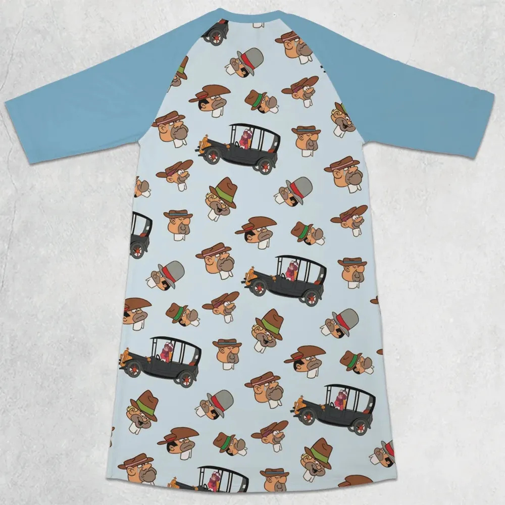 The Perils of Penelope Pitstop 3/4 Sleeve Raglan Dress - 2