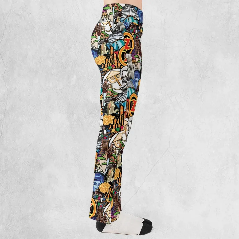 Ride Icon Collage Flare Leggings - 2