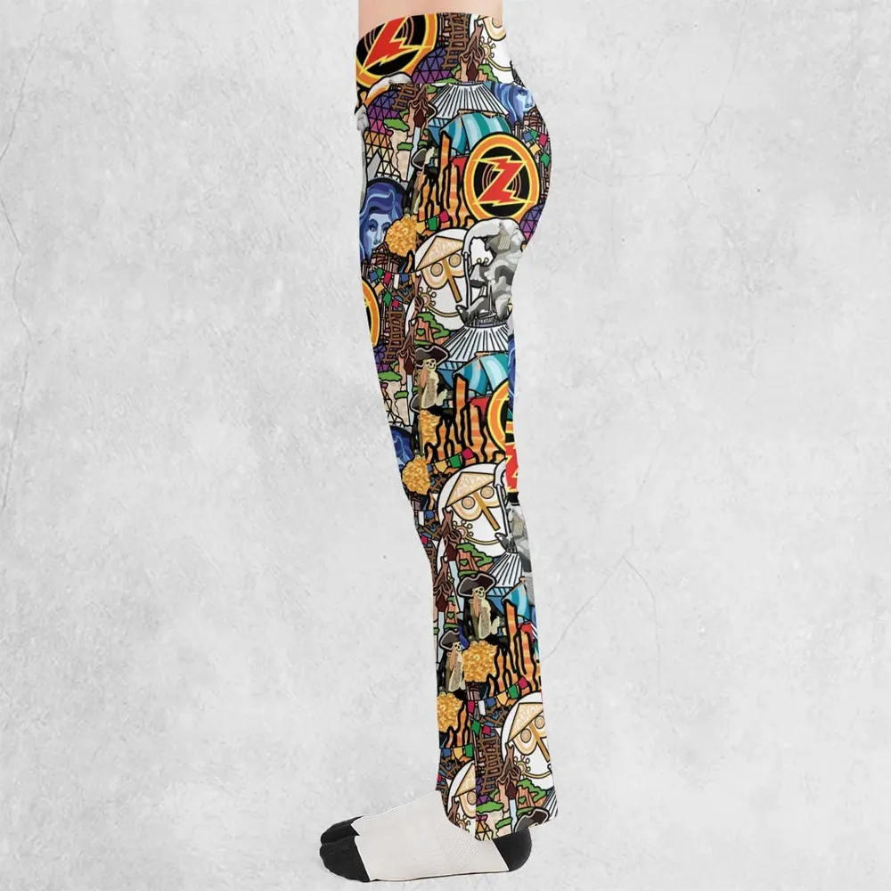 Ride Icon Collage Flare Leggings - 3