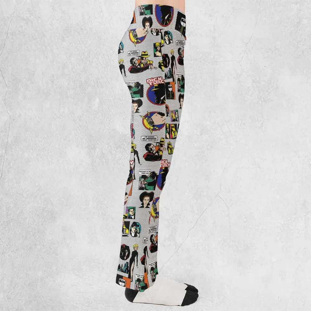 Vintage 90s Dick Tracy Flare Leggings - 2
