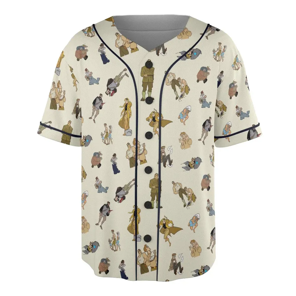 Adventure In Atlantis The Lost Empire Unisex Baseball Jersey - 3