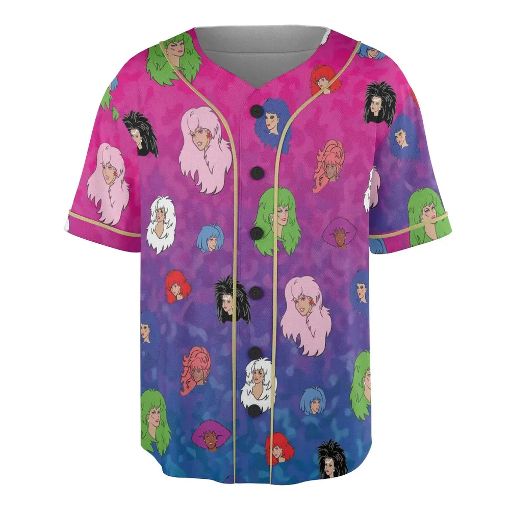 Misfits and Hologram  Jem and the Holograms Unisex Baseball Jersey - 3