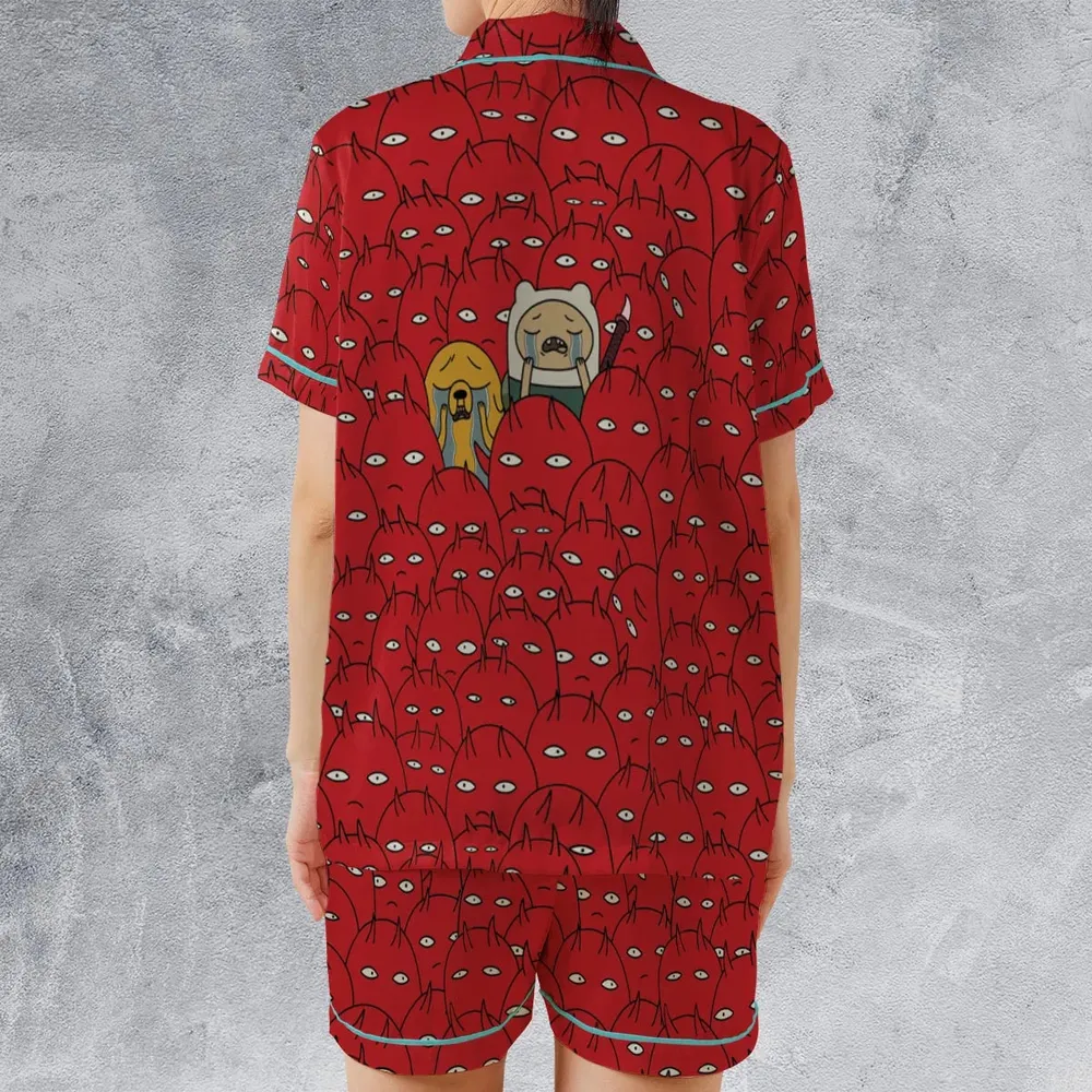 At Hell Adventure Time Satin Short-Sleeve Pajamas Set - 2