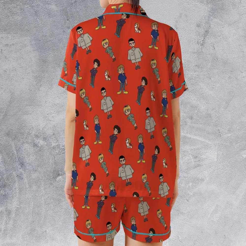 Lil Talking Heads Satin Short-Sleeve Pajamas Set - 2