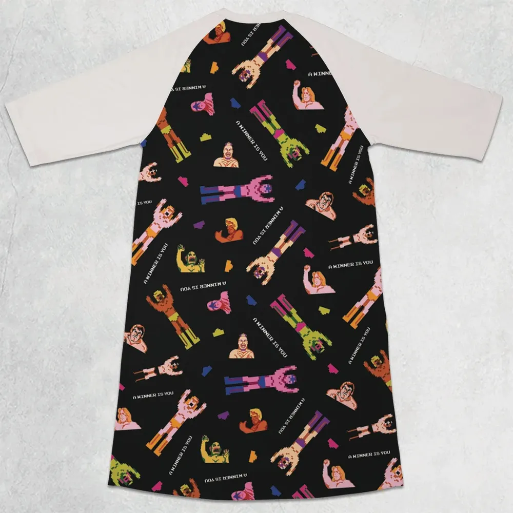 Wrestling Fighters Pro Wrestling 3/4 Sleeve Raglan Dress - 2