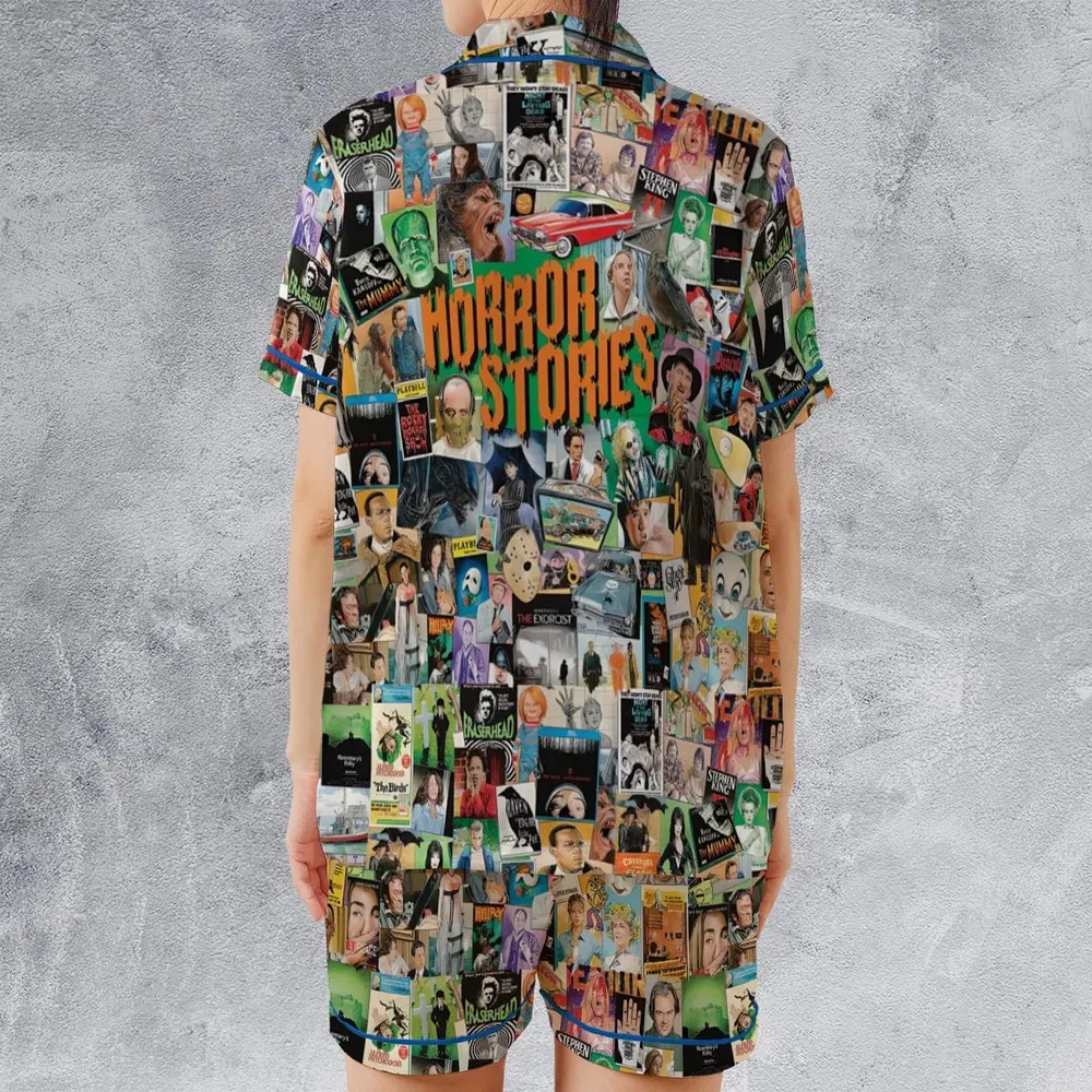 Horror Stories Satin Short-Sleeve Pajamas Set - 2